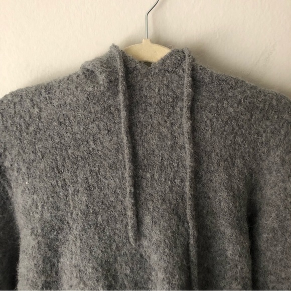 Allsaints Ava Hoodie Wool Cropped in Grey Size Medium - Picture 5 of 10